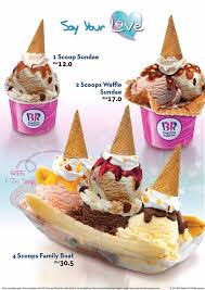 Go to baskin robbins malaysia >>. Baskin Robbins 1 Scoop Sundae Rm12 2 Scoops Waffle Sundae Rm17 4 Scoops Rm30 50 Until 30 June 2017