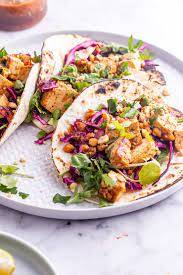 Tofu fish tacos red cabbage slaw. Peanut Tofu Tacos With Cabbage Slaw The Cook Report
