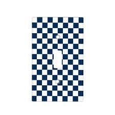 Checkered Blue And White Light Switch Cover Light Switch Covers Light Switch Plates On Wall
