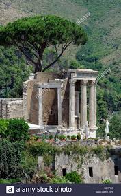 Stock Photo Parco Villa Gregoriana Tivoli Italy View Of The Roman Temple Of Vesta Panoramically Located On The Acropolis O Tivoli Italy Tivoli Tivoli Roma