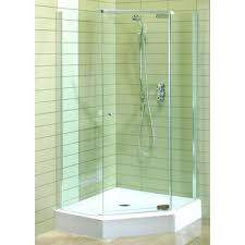 The sleek frameless design will enhance any bathroom decor. Maax Magnolia Angle Ensemble De Douche En Acrylique Home Depot Canada Corner Shower Kits Shower Stall Small Shower Remodel