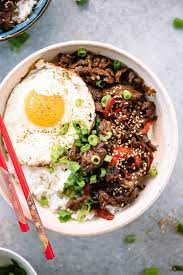Japanese Beef And Rice Gyudon Bowls Honest Cooking Beef Bowls Gyudon Food