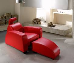 Think of all the possibilities. Rosso Modern Red Leather Lounge Chair And Ottoman