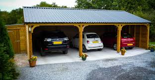 Timber kit buildings only supply tuindeco log cabins to northern & southern ireland. Wooden Carports In Devon By Shields Garden Buildings