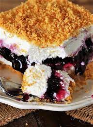No Bake Blueberry Yum Yum In 2020 Blueberry Yum Yum Blueberry Recipes Baked Dessert Recipes