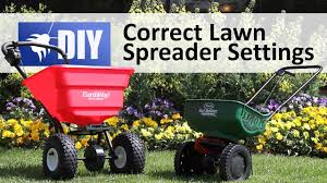 how to use a spreader correct lawn spreader settings domyown com