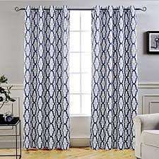 Quatrefoil curtains gray navy pink yellow curtain panel window treatments drape. Amazon Com Driftaway Mason Thermal Blackout Grommet Window Curtains Geometric Trellis Pattern 2 Panels Each 52 Inch By 84 Inch Navy Furniture Decor