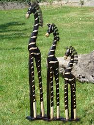 Set Of 3 Tall Carved Wooden Zebra Statues Fair Trade Gift Store Siiren Animal Statues Statue Animal Art