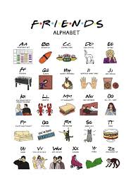 I've had many requests to add some printable alphabet flashcards to my letter of the week preschool curriculum, so in response to the demand…voila! Printable Wall Art Friends Digital Poster A3 11x17 Inches Central Perk Ross Monica Rachel Joey Tribbiani Chandler Bing Phoebe Buffay Friends Quotes Friends Tv Quotes Friends Poster
