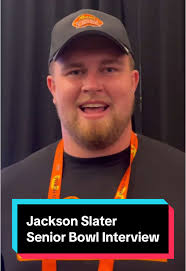 Senior Bowl standout offensive lineman @Jackson Slater giving a  self-scouting report at the Senior Bowl. #Reeses #SeniorBowl  #SacramentoState #OL #Interview #CollegeFootball