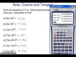 The button for a square is an x with a 2 in the top right corner. Using The The Sin Cos And Tan Functin Button The Scientific Calculator Youtube
