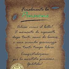 Frasi formali per il pensionamento. Pergamena Auguri Pensionato Regalol