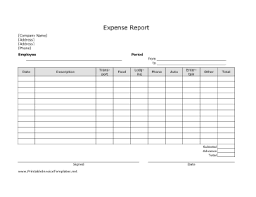 Expense Report Template Expense Sheet Budget Spreadsheet Templates Printable Free