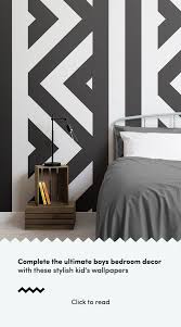Geometric Wallpaper Boys Room