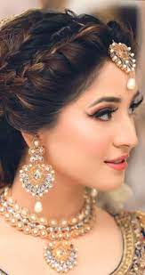 Stunning Hairstyle Inspirations From Pakistani Brides Bridal Hairstyle Indian Wedding Indian Bridal Hairstyles Pakistani Bridal Makeup