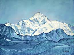 Mont Blanc Mountain Painting By Nino Ponditerra