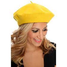 Yellow Wool Classic Beret Hat Beret Hat Beret Yellow Beret
