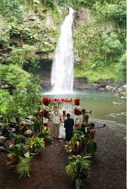 Wedding Venues That Wow Waterfall Ceremony At Quamea Resort Spa Fiji Fiji Destinationwedding Venue Waterfall Wedding Fiji Wedding Fiji Wedding Venues
