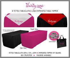 Fitted Tablecloth For 6 Foot Table And Table Topper Imprinted With Thirty One Logo For Event Displays Free Shippi Thirty One Thirty One Logo Thirty One Gifts