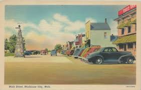 Ne Mackinaw City Mi C 1930s The Dixie Tavern The Dixie Highway Monument Marking Beginning Of The Michigan Pike Us Dixie Highway Still Dirt Street Horse Bugg Mackinaw City Mackinaw