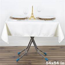54x54 Ivory Square Polyester Tablecloth Bulk Tablecloth Razatrade Table Cloth Wholesale Tablecloths Bulk Tablecloths