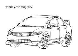 Super Car Honda Civic Coloring Page Cool Car Printable Free Cars Coloring Pages Coloring Pages Honda Civic