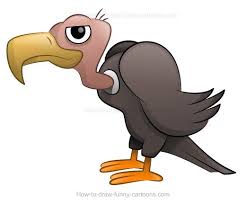Cartoon Bird Drawing For Kids With Colour How To Draw A Cartoon Vulture Cartoon Vulture Bird Drawings Vulture