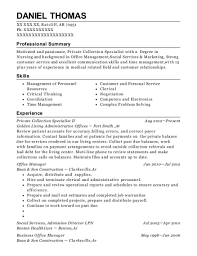 Easy to use sample resume to adapt for your own use. 20 Best Collection Specialist Resumes Resumehelp