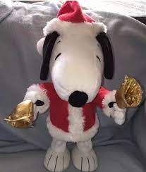 Animated Snoopy Christmas Rings Bells Animated Plush Santa Plush Toy Animal Plush Toys