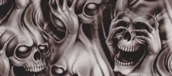 Art Hear No Evil See No Evil Speak No Evil Skulls See No Evil Hear No Evil Speak No Evil Skull Tattoo Design 2 Skull Sleeve Tattoos Skull Drawing Tattoo Evil Tattoos
