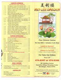 Mei Lee Garden Menu Menu Para Mei Lee Garden Skowhegan Skowhegan