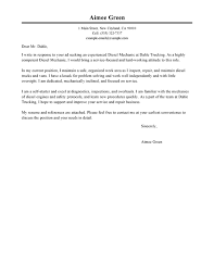 This is the perfect way to express how your specific skills are relevant to the open position. Sample Cover Letter For Mechanic Job Example Cover Letter For A Mechanic