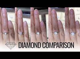 14k white gold 1 1/4ct tdw diamond halo bridal ring set. Diamond Size Price Comparison 0 5 0 75 1 1 5 2 Carat Diamond Ring Youtube