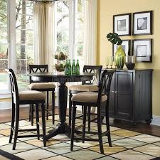 Camden Dark Bar Height Dining Room Set Bar Height Dining Table Pub Table And Chairs Round Bar Table