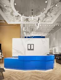 Pin By Lauckgroup On Lauckdesigns Jose Luis Salon Front Desk Design Custom Chandelier Reception Desk