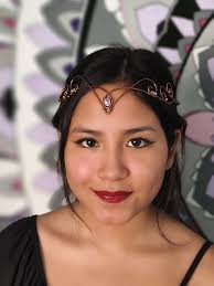 Bronze Elven Headpiece With Crystals. Elven Bridal Tiara. Medieval Tiara.  Elven Headband. Wedding Tiara. Wire Elven Crown. Cosplay