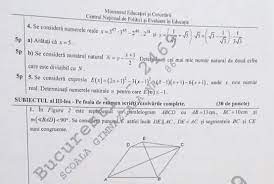 Este 1 bucata in stoc. Subiectele De La MatematicÄƒ Evaluarea NaÈ›ionalÄƒ 2020 Vezi Subiectele Pe Care Le Au Avut De Rezolvat AbsolvenÈ›ii Claselor A Viii A Edupedu Ro