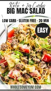 Big Mac Salad Recipe Cheeseburger Salad Recipe Low Carb Gluten Free Salad Recipes Low Carb Mac Salad Recipe Cheeseburger Salad Recipe