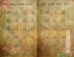 Vintage Planner Blank Monthly Calendar Vintage Printables Vintage Journal Planner Pages