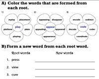 352 english work sheets are collected for any of your needs. Root Words Worksheets