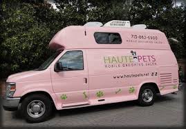 Our talented dog groomers will apply their highly skilled techniques when grooming your beloved dog. Haute Pets Mobile Grooming Salon For Dogs And Cats In Houston Texas Mobile Pet Grooming Dog Grooming Business Pet Grooming Salon