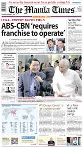 Get the latest news from your inbox for free. Today S Front Page February 29 2020 The Manila Times