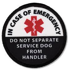 Service Dog In Case Of Emergency Do Not Separate From Handler Service Dog Patches Service Dogs Service Dogs Gear