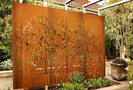 Garden Art Corten Steel Pierre Le Roux Garden Accessories Decorative Screens Outdoor Outdoor Screens Outdoor Screen