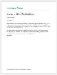A memo, or memorandum, is a written document businesses use to communicate an informing employees about company policy or process changes. Office Hours Change Notification To Employees Word Excel Templates