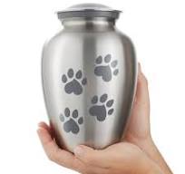 Reminded Urne funéraire pour chien et chat - Urne funéraire en forme  d'empreinte de patte - Grande taille - Jusqu'à 50 kg - Argent : Amazon.ca:  ...