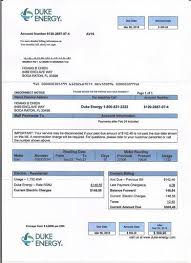 Duke Energy North Carolina Nc Tarheels Electric Provider Template Bill Statement Utility Company Ra Duke Energy Doctors Note Template Bill Template