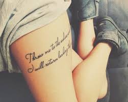 All the love quote tattoo. Leg Tattoo Girl Quotes