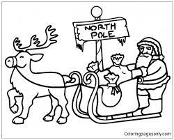 It has geographic north and south poles, which are the points that mark. Santa In Sleigh Pulled In North Pole Coloring Pages Nature Seasons Coloring Pages Coloring Pages For Kids And Adults