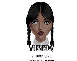 Wednesday Addams Family Embroidery Designs HOOP Size 4x4 , 5x7 Wednesday  Addams Family Machine Embroidery Designs Digital File